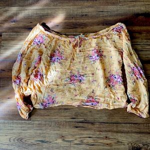 Off the shoulder flowy floral top